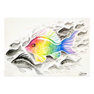 Der Leinenfisch gedruckt Fotodruck