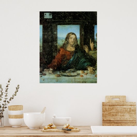 Der Leiter Christi von Leonardo Da Vinci Poster (Küche)