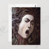 Der Leiter der Medusa von Michelangelo Caravaggio Postkarte (Vorne/Hinten)