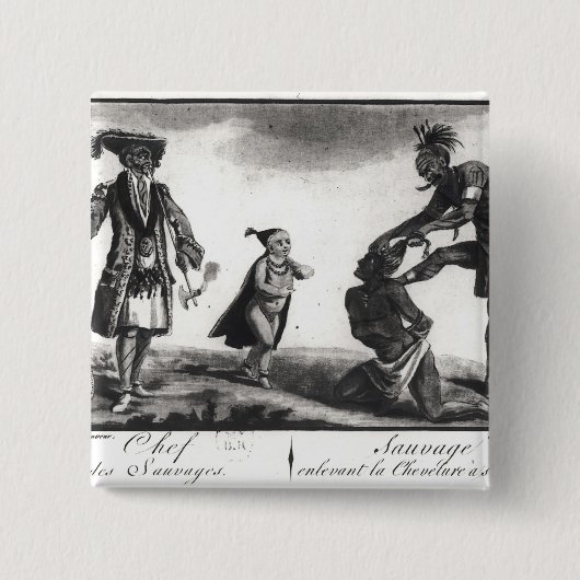 Der Leiter der Savage, die seinen Feind Scalping Button (Vorderseite)