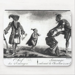 Der Leiter der Savage, die seinen Feind Scalping Mousepad