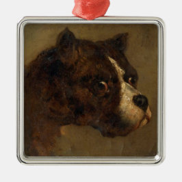 Der Leiter eines Bulldog (von Théodore Géricault) Ornament Aus Metall