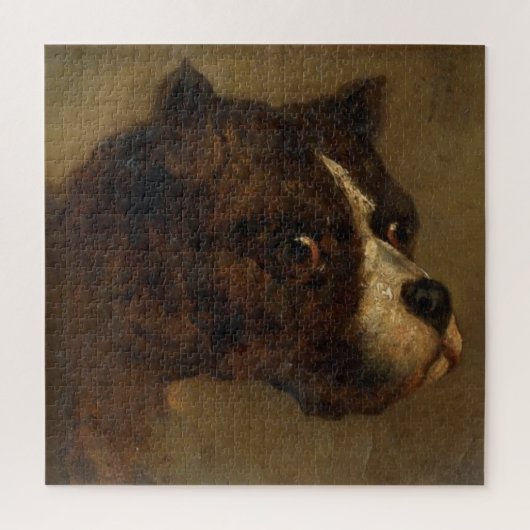 Der Leiter eines Bulldog (von Théodore Géricault) Puzzle (Vertikal)