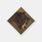 Der Leiter eines Bulldog (von Théodore Géricault) Serviette (Ecke)