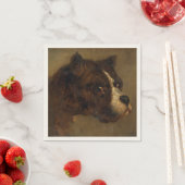 Der Leiter eines Bulldog (von Théodore Géricault) Serviette (Beispiel)