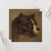 Der Leiter eines Bulldoggen Karte (Vorderseite/Rückseite Beispiel)