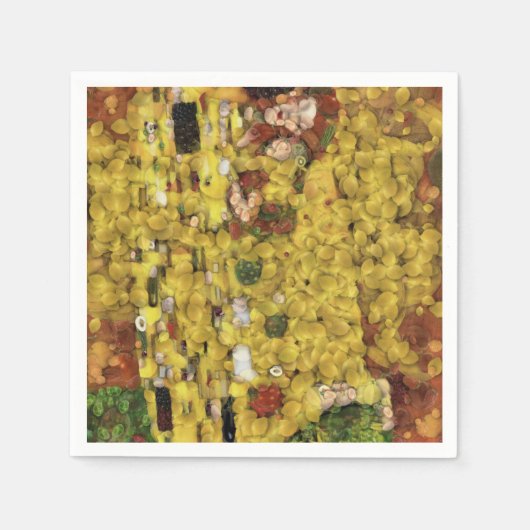 Der Lemon Kiss Gemüseslöffel Kunst Serviette (Vorderseite)