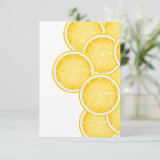 Der Lemon Spritz Yellow Dankeskarte (Stehend Vorderseite)