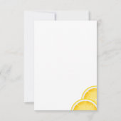 Der Lemon Spritz Yellow Dankeskarte (Rückseite)