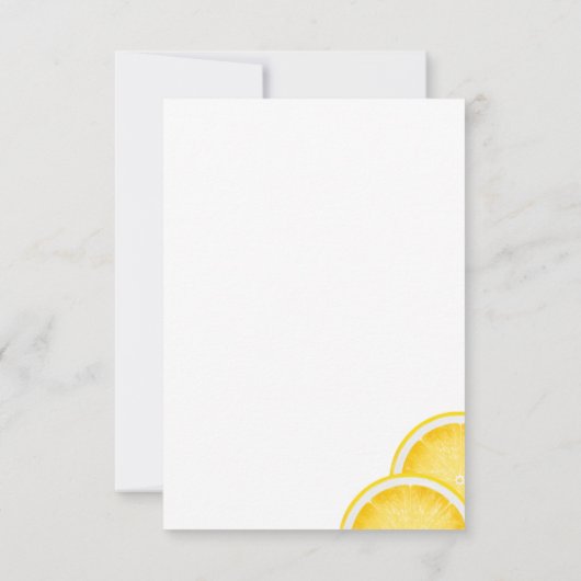 Der Lemon Spritz Yellow Dankeskarte (Rückseite)