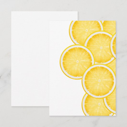 Der Lemon Spritz Yellow Dankeskarte (Vorne/Hinten)