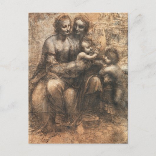 Der Leonardo-Cartoon von Leonardo da Vinci Postkarte (Vorderseite)