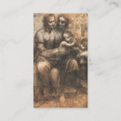 Der Leonardo-Cartoon von Leonardo da Vinci Visitenkarte (Rückseite)