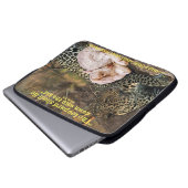 "der Leopard legt sich mit dem Kind " Jesaja 11 Laptopschutzhülle (Vorne Knopf)