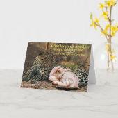Der Leopard legt sich mit dem Lamm-Isaiah 11 Karte (Gelbe Blume)