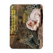 Der Leopard legt sich mit dem LammJesaja 11 hin Magnet (Vertikal)