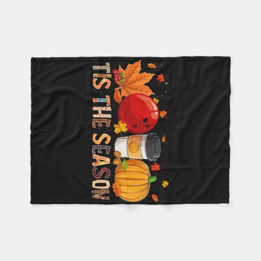 Der Leopard Pumpkin Bowling Halloween Fall Fleecedecke (Vorderseite (Horizontal))