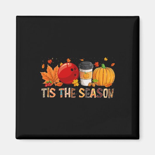 Der Leopard Pumpkin Bowling Halloween Fall Magnet (Vorne)