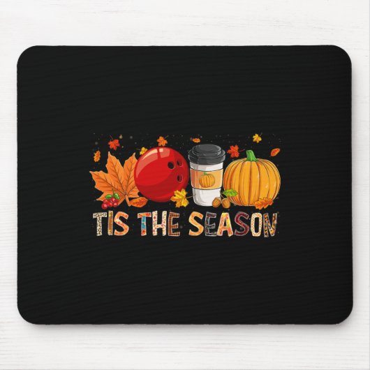 Der Leopard Pumpkin Bowling Halloween Fall Mousepad (Vorne)