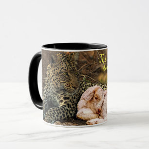 "Der Leopard soll die unten mit dem Kind " Jesaja Tasse