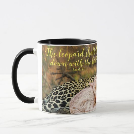 "Der Leopard soll die unten mit dem Kind " Jesaja Tasse (Links)