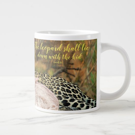 Der Leopard soll sich mit dem Kind Isaiah 11 hinle Jumbo-Tasse (Rechts)