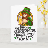 Der Leprechaun hat mich dazu gebracht, es zu tun Karte (Gelbe Blume)