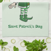 Der Leprechaun mit einem Kleeblatt Geschirrtuch (Gefaltet)