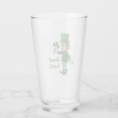Der Leprechaun mit einem Kleeblatt Glas (Rückseite)