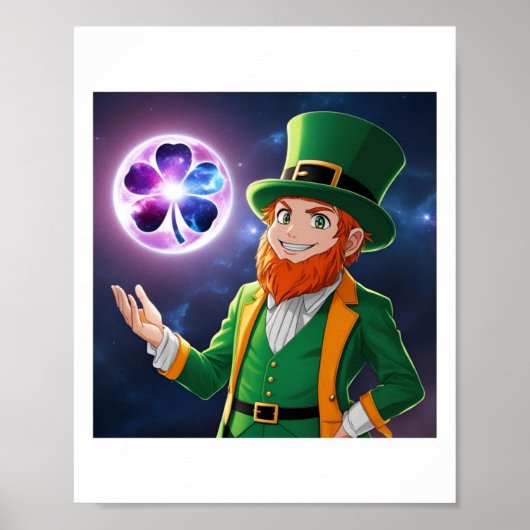 Der Leprechaun-Mond-Aufkleber Poster (Vorne)