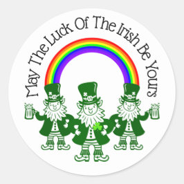 Der Leprechaun Trio Classic Round Sticker