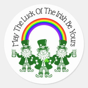 Der Leprechaun Trio Klassischer Rund Sticker