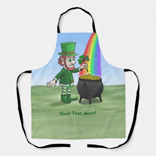 Der Leprechaun und das Kleeblatt Schürze (Vorderseite)