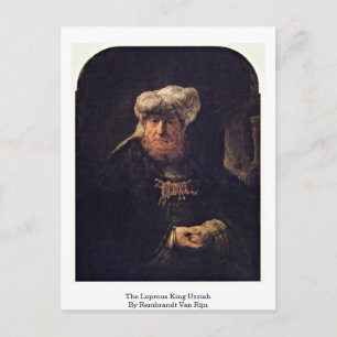 Der Leprous König Uzziah von Rembrandt Van Rijn Postkarte