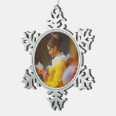 Der Leser durch Jean-Honore Fragonard Schneeflocken Zinn-Ornament (Rechts)