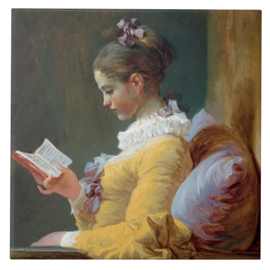 Der Leser, Fragonard Fliese (Vorderseite)