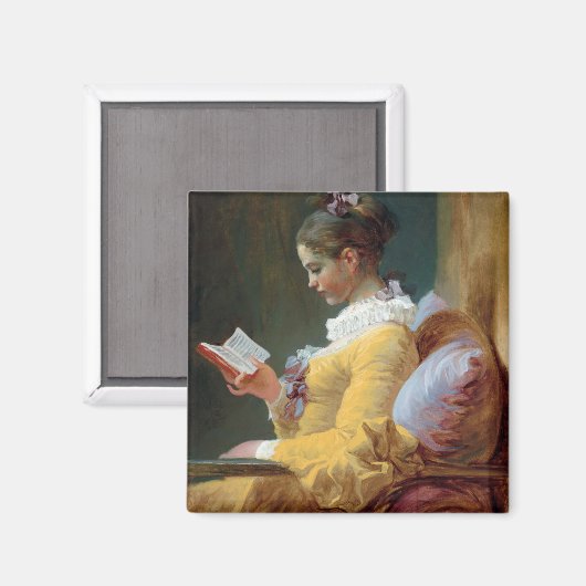 Der Leser, Fragonard Magnet (Vorderseite/Rückseite)