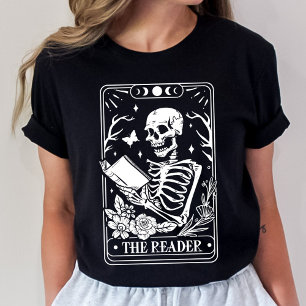 Der Leser Tarot Skelett T-Shirt