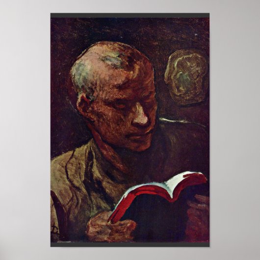 Der Leser von Daumier Honoré Poster (Vorne)