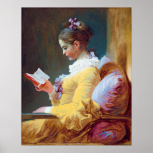 Der Leser von Jean-Honoré Fragonard Poster