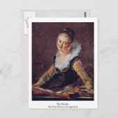 Der Leser von Jean-Honore Fragonard Postkarte (Vorne/Hinten)