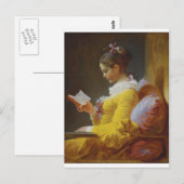 Der Leser von Jean-Honore Fragonard Postkarte (Vorne/Hinten)