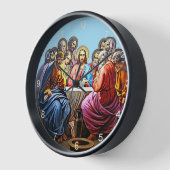 Der letzte AbendJesus und 12 Jünger Mauer Uhr (Winkel)