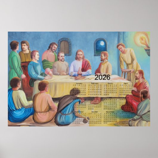 Der Letzte Abendmahl 2026 Kalender Poster (Vorne)