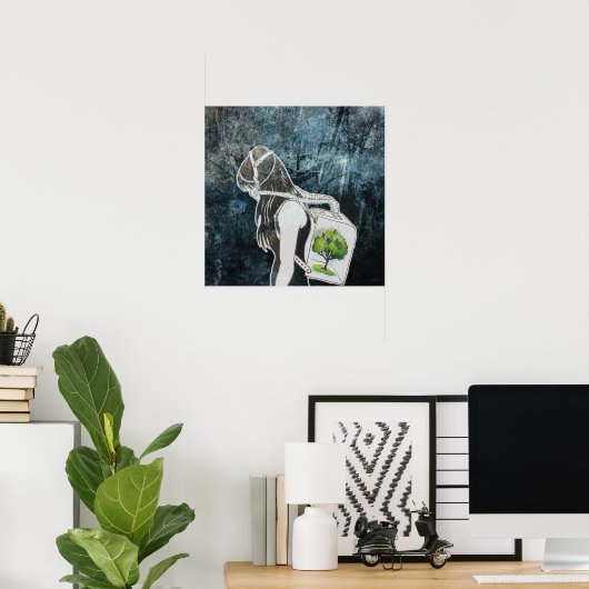 Der letzte Atemzug auf der Erde (GERETTET WALD) Poster (Heimbüro)