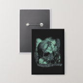 Der letzte Atemzug - Techno-Dystopian Streetwear Button (Vorderseite/Rückseite)