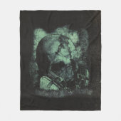 Der letzte Atemzug - Techno-Dystopian Streetwear Fleecedecke (Vorderseite)