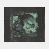 Der letzte Atemzug - Techno-Dystopian Streetwear Fleecedecke (Vorderseite (Horizontal))