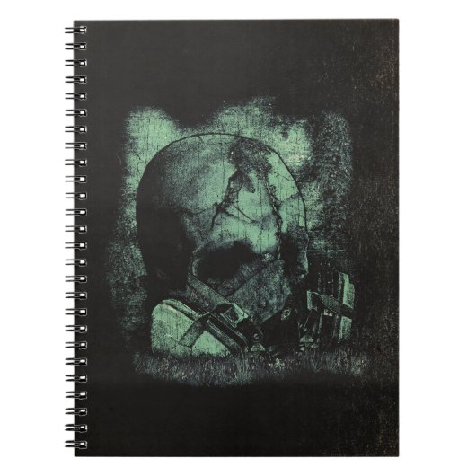 Der letzte Atemzug - Techno-Dystopian Streetwear Notizblock (Vorderseite)