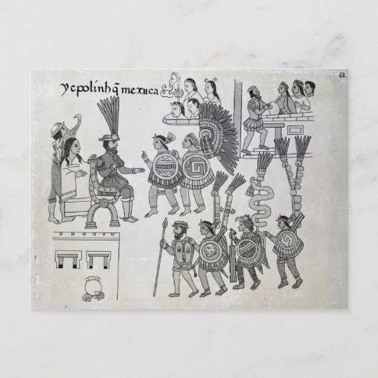 Der letzte Ausstieg des Kaisers Cuauhtemoc Postkarte (Vorderseite)